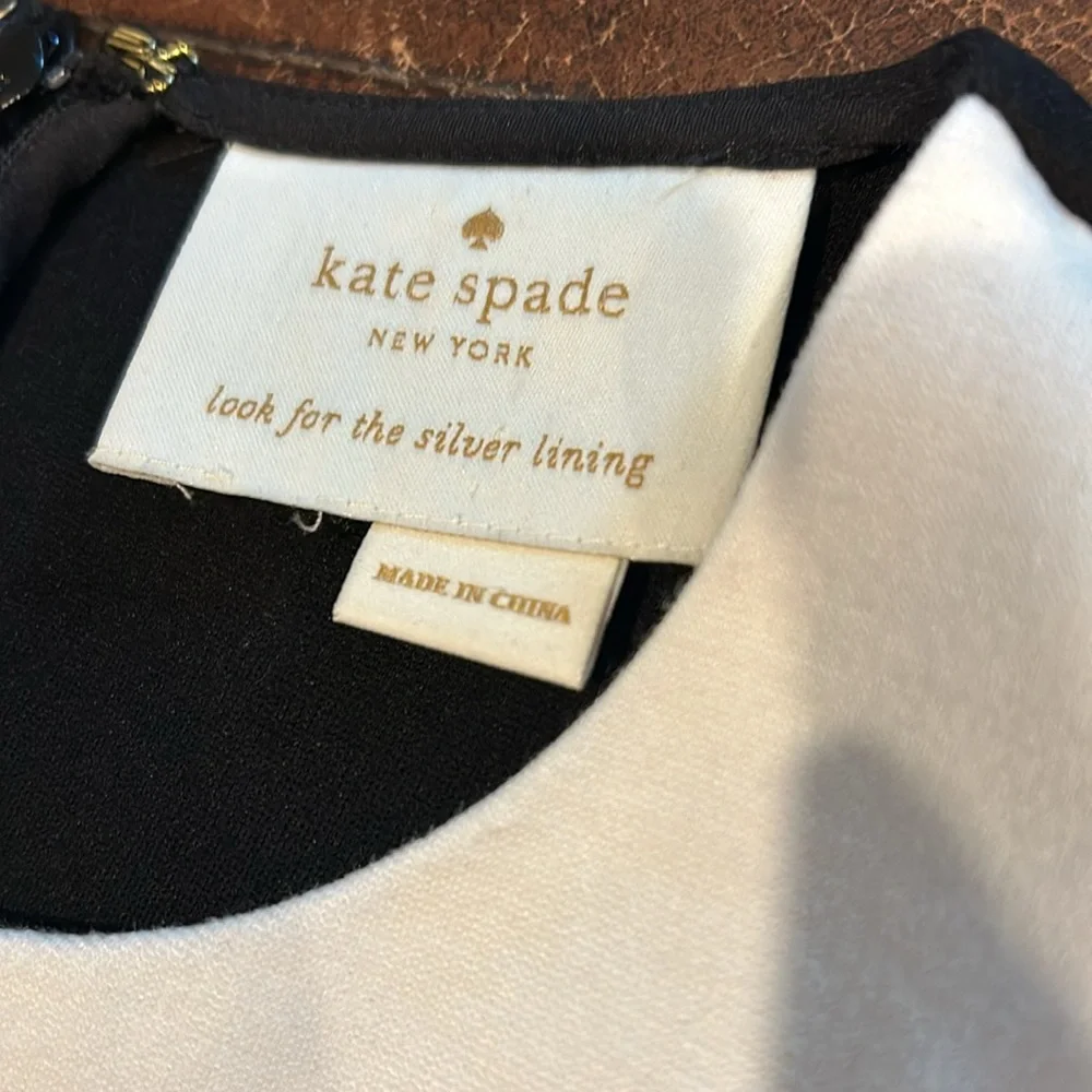 Kate Spade Black and White Colorblock Ponte Women’s Knit Dress